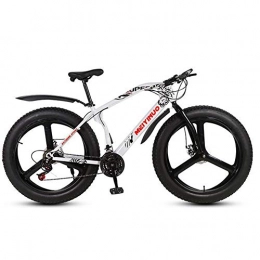 CHJ vélo Big Fat Tire 4.0 Snow Bike Vlo de Montagne Tout-Terrain de 26 Pouces, Course Hors Route pour Adultes, 21 Vitesses / Stable Et Sr, A