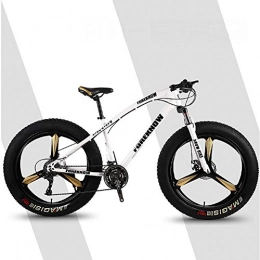 FJX vélo F-JX 26" Mountain Bike, Double-Disque Montagne motoneige, Plage Fat Tire Vitesse vélo, Cadre de vélo en Acier, Blanc, 26 inch 24 Speed