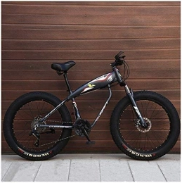 FANLIU vélo FANLIU 26 Pouces Hardtail Mountain Bike, Adulte Fat Tire Vlo de Montagne, Freins Disque mcanique, Suspension Avant Bikes Hommes Femmes (Color : Grey Spokes, Size : 27 Speed)