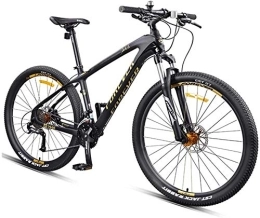 Aoyo Vélos de montagne Fat Tires Hardtail Mountain Bike, 27, 5 pouces Big Wheels Mountain Trail Bike, cadre en fibre de carbone Hommes Femmes tout terrain VTT, Or, 30 Vitesse, (Color : Gold)