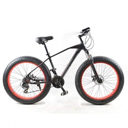 LWSTORE Vélos de montagne Fat Tires LNSTORE Vélo VTT 26 * 4.0 Fat Bike 24 Speed ​​Fat Tire Neige vélo Gens vélo Exécution exquise (Color : Black Red, Size : 24 Speed)