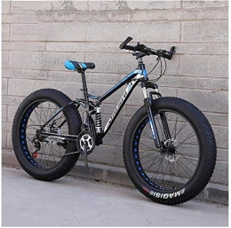 Lyyy Vélos de montagne Fat Tires Lyyy Adult Mountain Bikes, Fat Tire Double Frein à Disque Hardtail VTT, Big Wheels vélo en Acier Haute teneur en Carbone YCHAOYUE (Color : New Blue, Size : 26 inch 21 Speed)