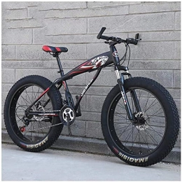 N&I vélo N&I VTT Fat Tire Hardtail avec suspension avant pour adultes et hommes et femmes - 4 roues larges - Anti-dérapant - En acier à haute teneur en carbone