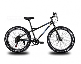 N&I vélo N&I Vélo de montagne 26 pouces pour adultes Fat Tire Hardtail Bike Bike Bike Bike Frame High Carbon Dual Disc Brake Blue 24 Speed White 21 vitesses