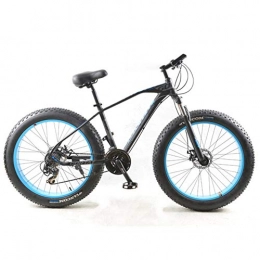 Pakopjxnx vélo Pakopjxnx Mountain Bike 26 * 4.0 Fat Bike 24 speeds Fat Tire Snow Bicycles Man, Black Blue, 24 Speed