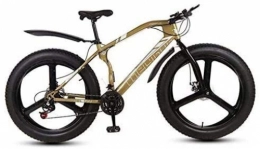 QZ vélo QZ 26 Pouces Vlo VTT for Adultes Hommes Femmes, Fat Tire Bike VTT, Double Frein Disque, Semi-Rigide Armature en Acier Haute Carbone (Color : D, Size : 21 Speed)