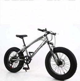 QZ vélo QZ Fat Tire Mens Mountain Bike, Double Frein Disque / Haut-Carbone Cadre en Acier Vlos Cruiser, Plage Motoneige Vlo, 7 Vitesses (Color : I, Size : 24 inches)