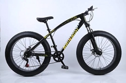  Vélos de montagne Fat Tires Vélo Fat Bike 26" 21 vitesses Shimano Bike Montagne Neige Plage Haut Acier au Carbone Très léger (Noir)