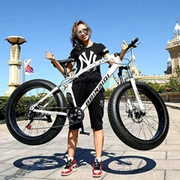 WCY vélo Vélos de montagne, 24 / 26 pouces Fat Tire Hardtail VTT, à haute résistance Cadre en acier Mountain Bike Double Disque de frein vélo vélo for adultes 5-27 (Couleur: E, Taille: 26 pouces / vitesse 24) yq