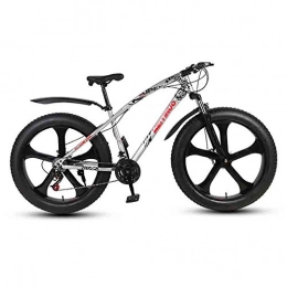 RYP vélo Vélos de Ville VTT Vélo VTT Adulte Montagne Vélos Plage Vélo Motoneige Vélos Big Tire for Les Hommes et Les Femmes 26En Roues Double Disque de Frein BMX Suspendu (Color : Gray, Size : 21 Speed)
