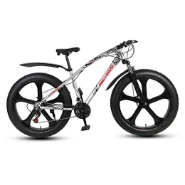 RYP vélo Vélos de Ville VTT Vélo VTT Adulte Montagne Vélos Plage Vélo Motoneige Vélos Big Tire for Les Hommes et Les Femmes 26En Roues Double Disque de Frein BMX Suspendu (Color : Gray, Size : 27 Speed)