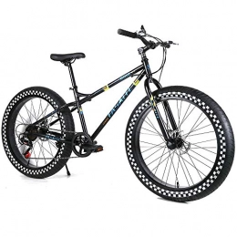 YOUSR Vélos de montagne Fat Tires YOUSR Mountain Bikes 21"Frame Bike 21 / 24speeds pour Hommes et Femmes Black 26 inch 7 Speed