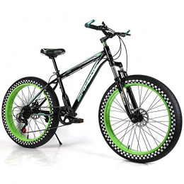 YOUSR Vélos de montagne Fat Tires YOUSR Suspension pour Fourche de vélo Fat Bike 20 Pouces Vélo Homme & Vélo Femme Green 26 inch 7 Speed