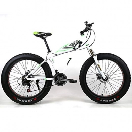 YOUSR Vélos de montagne Fat Tires YOUSR Vélo Fat Bike VTT 27, 5 Pouces pour Homme et Vélo pour Femme White 26 inch 24 Speed