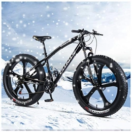 YXYLD vélo YXYLD Fat Tire Mountain Bike, Mens Snow Beach Bike, Légère Haute Carbone Cadre en Acier Vélo, Vélo Double Frein à Disque, 26 Pouces 4.0 Gros Pneus Queue Dure
