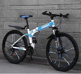 Aoyo vélo 27 vitesses Vélos pliants, 26inch VTT, Double Frein à disque plein suspension anti-glissement, cadre léger, fourche à suspension, (Color : B 4)