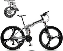 AYDQC vélo AYDQC Vélos VTT de 24-26 Pouces Vélo VTT, vélo de Banlieue Pliante Unisexe, vélo de vélo Pliable à 30 Vitesses, Frein à Double Disque / Blanc / Une Roue / 26 '' 7-14 fengong