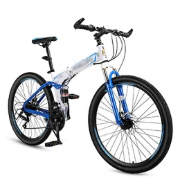 DGPOAD vélo DGPOAD 26 Pouces Pliant VTT Vélo, Vélo de Montagne, Pliable Bicyclette pour Homme et Femme, 24 Vitesses, Frein à Disque Double / Blue / B Wheel