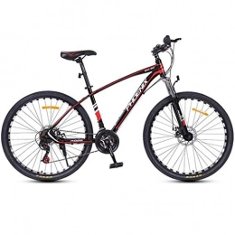 Dsrgwe vélo Dsrgwe VTT, Mountain Bike / Vélos, Cadre en Acier au Carbone, Suspension Avant et Double Disque de Frein, 26inch / 27inch Roues, 24 Vitesse (Color : Black+Red, Size : 27.5inch)