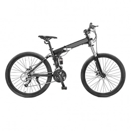 DXDHUB Vélos de montagne pliant DXDHUB Diamètre des roues : 66 cm - 27 vitesses - Vélo de montagne pliable pour adulte - Freins à disque (couleur : noir)