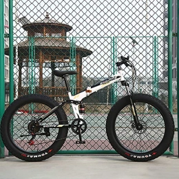 GAYBJ vélo GAYBJ Pliage Neige vélo Folding Mountain Bike 24 / 26 Pouces Vitesse 7 / 21 / 24 / 27 4.0 Large Wheel Fat Tire VTT Vélo Fat vélo / VTT Fat Tire, C, 24 inch 27 Speed