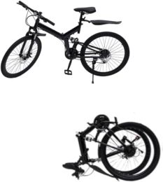 HINOPY Vélos de montagne pliant HINOPY VTT 26", 21 vitesses, vélo pliant pour adulte, VTT avec freins à double disque, jusqu'à 150 kg, pour l'extérieur, les voyages, le camping