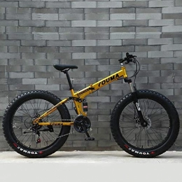Aoyo Vélos de montagne pliant Hommes Mountain Bikes, 26inch Fat Tire Hardtail motoneige, cadre double suspension et fourche à suspension tout-terrain Vélo de montagne Adulte (Color : C)