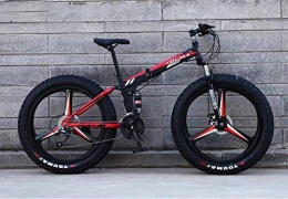 Aoyo Vélos de montagne pliant Hommes Mountain Bikes, 26inch Fat Tire Hardtail motoneige, cadre double suspension et fourche à suspension tout-terrain Vélo de montagne Adulte (Color : Y)