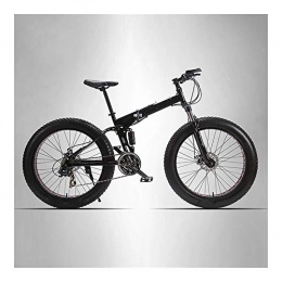 JCX Vélos de montagne pliant JCX Folding Mountain Bike Cadre en Acier 24 Vitesse mcanique Disque de Roue Frein Disque Homme 26" Pouces X4.0 Sports et Loisirs, Bon march et de Haute qualit (Color : Black, Size : 26 inch)
