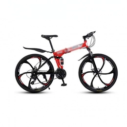 JHEY vélo JHEY VTT Pliant Pliable Vélo de Montagne 26 Pouces vélo Adulte de 21 / 24 / 27 Vitesses étudiant vélo vélo (Color : Red, Taille : 21 Speed)