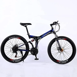 JYCCH vélo JYCCH VTT pliable pour adulte - 66 cm - 27 vitesses - Vitesse variable - Vélo tout-terrain - Vélo souple - Pour homme et femme - Sports de plein air - BU 3 roues - 66 cm - 21SPD (Bu 40 roues 24)