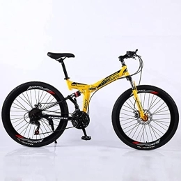JYCCH vélo JYCCH VTT pliable pour adulte - 66 cm - 27 vitesses - Vitesse variable - Vélo tout-terrain - Vélo souple - Pour homme et femme - Sports de plein air - BU 3 roues - 66 cm - 21SPD (Yl 40 roues 24)