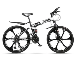 Kays vélo Kays VTT Vélo de Montagne VTT, Vélos Pliables Hardtails, Double Disque Et Frein Double Suspension, Cadre en Acier Au Carbone (Color : White, Size : 24-Speed)