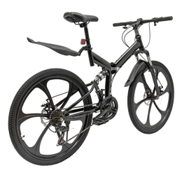 LEEAMHOME Vélos de montagne pliant LEEAMHOME VTT 26 ", 21 vitesses, de qualité supérieure, pour adultes, 26 ", pour filles et garçons, vélo pliant pour adultes, VTT pliable, freins à double disque