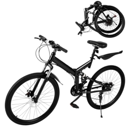 LEEAMHOME vélo LEEAMHOME Vélo pliant de 26 pouces pour adulte - 21 vitesses - VTT pliable pour adulte - VTT pliable avec freins à double disque