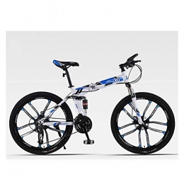 LHQ-HQ vélo LHQ-HQ Sports de Plein air 26 Pouces VTT 10 Roues 21 Spoke Speed ​​Shift Gauche 3 Droite 7 HighCarbon Cadre Acier VTT Vélo de Montagne Sports de Plein air Mountain Bike (Color : Blue)