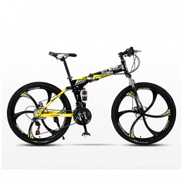 LIUCHUNYANSH Vélos de montagne pliant LIUCHUNYANSH BMX Dirt Vélos de Route Vélo de Montagne Vélo Pliant Route Vélos de VTT Hommes 24 vélos Vitesse Roues for Adultes Femmes (Color : Yellow, Size : 24in)