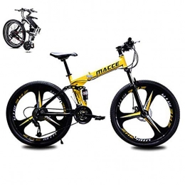 LJYY vélo LJYY Vélo de montagne pliable de 61 cm, 24 vitesses, pour adultes et étudiants, VTT léger et pliable pour homme et femme, vélo de ville, amortisseur avec freins à disque