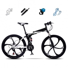 LQ&XL vélo LQ&XL VTT 27-Vitesses - 24'' 26'' - Pliable Bicyclette pour Adulte - Pliant Vélo de Montagne - avec Double Freins a Disque / White / 26