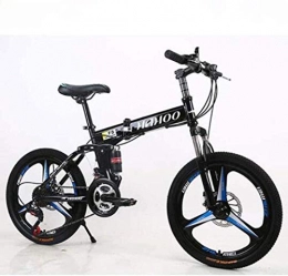 MJY vélo MJY Vélo 20 'VTT Vélos pliants, avec 3 rayons Double frein à disque Suspension complète antidérapant, fourche à Suspension 6-24, Bleu