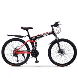 CXSMKP vélo Montagne Vélo Pliable pour Adultes avec 30 Vitesse, Haute en Acier Au Carbone Cadre, Vélo Pliable Compact avec des Pneus Résistant À l'usure Légère VTT (24 / 26 Pouces), B, 26inch
