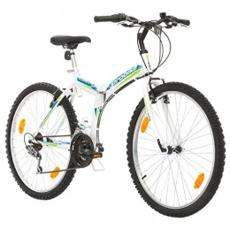 Multibrand Distribution Probike Vélo Pliant Pliant 26 Pouces, vélo Pliant 18 Vitesses, vélo Homme et vélo Femme, adapté de 160-180 cm (Bleu Vert)