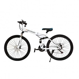 Novokart Vélos de montagne pliant Novokart Vélo Pliable, Bike Unisexe Adulte, Blanc, 21 Stage Shift