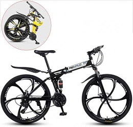 EMPTY vélo Pliante VTT, vélo de route, 21 vitesses ultra-léger vélo avec cadre en acier à haute teneur en carbone et la fourche, Double disque de frein, Homme, Femme, Ville, exercice aérobie, Endurance, Blanc