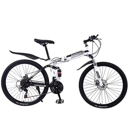 QCLU vélo QCLU Vélo de Montagne Pliante de 24 Pouces, Mini légère vélo Pliant vélo Adulte Bicyclette Petit vélo Portable (Color : White)