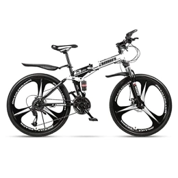 QCLU vélo QCLU Vélo de vélo de Montagne Pliable Fitness en Plein air Vélo à vélo de Loisirs 24 / 26 Pouces 3 Coupe-Cutter, for Homme Femmes Filles garçons (Color : Black-A, Taille : 26 inch- 30 Speed)