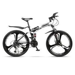 QCLU vélo QCLU Vélo de vélo de Montagne Pliable Fitness en Plein air Vélo à vélo de Loisirs 24 / 26 Pouces 3 Coupe-Cutter, for Homme Femmes Filles garçons (Color : Black-B, Taille : 26 inch- 21 Speed)