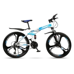 QCLU vélo QCLU Vélo de vélo de Montagne Pliable Fitness en Plein air Vélo à vélo de Loisirs 24 / 26 Pouces 3 Coupe-Cutter, for Homme Femmes Filles garçons (Color : Blue-B, Taille : 24 inch- 27 Speed)