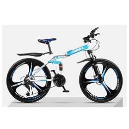LHQ-HQ Vélos de montagne pliant QGL-HQ Sports de Plein air Vélos de Montagne Vélo Pliant 26" 24 à Deux Vitesses Frein à Disque 3 Roues Spoke Bike Sports de Plein air Mountain Bike (Color : Blue)