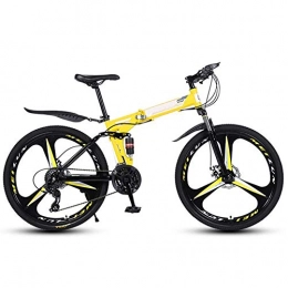 RTRD vélo RTRD Vélo de montagne pliable, 21 vitesses, double frein à disque, cadre en acier à haute teneur en carbone pour homme, 26 pouces